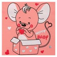 Niemowlęce śpiochy New Baby Mouse łososiowe