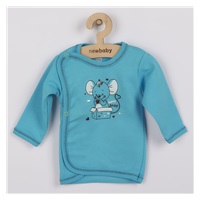 Niemowlęca koszulka New Baby Mouse turkusowa