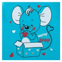 Niemowlęcy komplet New Baby Mouse turkusowy