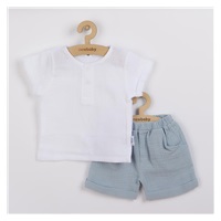 Niemowlęcy muślinowy komplet New Baby Summer Nature Collection niebieski