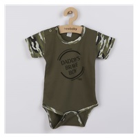 Niemowlęce body z krótkim rękawem New Baby Army boy