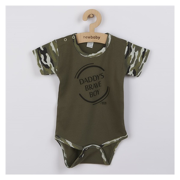 Niemowlęce body z krótkim rękawem New Baby Army boy