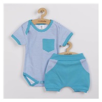 2-częściowy bawełniany zestaw na lato New Baby Perfect Summer turkusowy