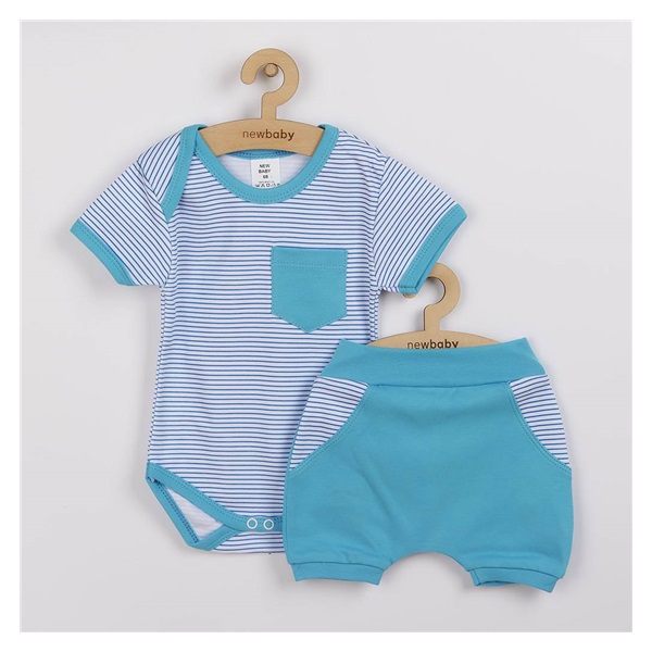 2-częściowy bawełniany zestaw na lato New Baby Perfect Summer turkusowy