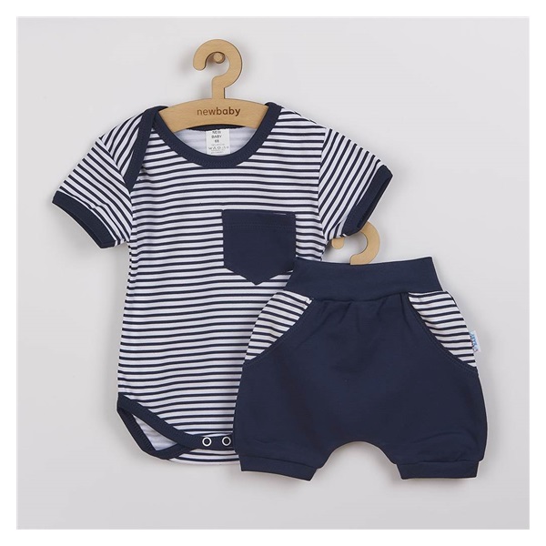 2-częściowy bawełniany zestaw na lato New Baby Perfect Summer niebieski