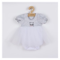 Body niemowlęce z tiulową spódniczką New Baby Wonderful szare