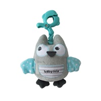 Edukacyjna zabawka pluszowa pozytywką i klipsem Baby Mix sowa miętowa
