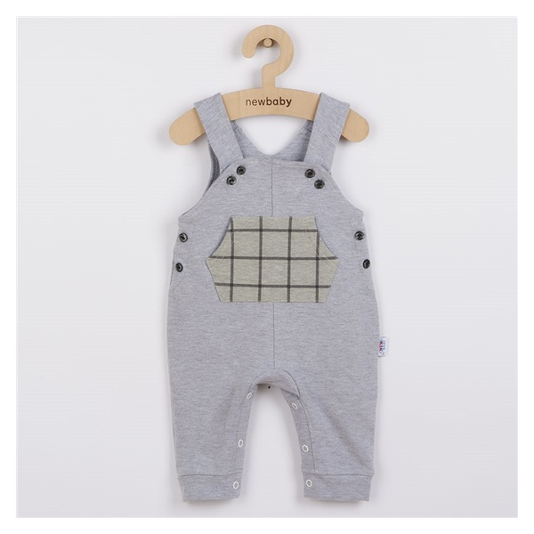 Bawełniane ogrodniczki New Baby Cool szare