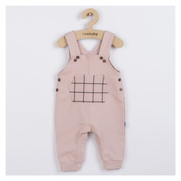 Bawełniane ogrodniczki New Baby Cool różowe