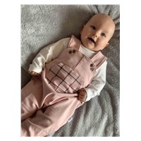 Bawełniane ogrodniczki New Baby Cool różowe