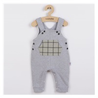 Bawełniane ogrodniczki New Baby Cool szare