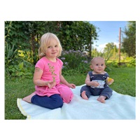 Bawełniane ogrodniczki New Baby Cool grafitowe