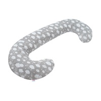 Poduszka do karmienia New Baby w kształcie C Chmurka szara