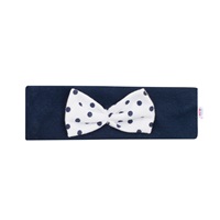 Niemowlęca opaska New Baby Lady niebieska grochy