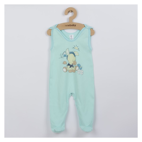 Niemowlęce śpiochy New Baby Donkey turkusowe