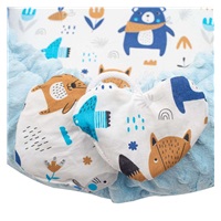 Luksusowe gniazdko z kołderką dla niemowlaka New Baby z Minki niebieskie