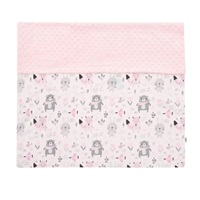 Dziecięcy kocyk z Minki New Baby Misie różowy 80x102 cm