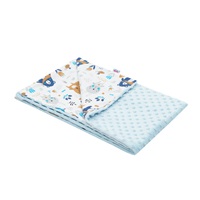 Dziecięcy kocyk z Minki New Baby Misie niebieski 80x102 cm