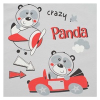 Bawełniane śpiochy New Baby Crazy Panda