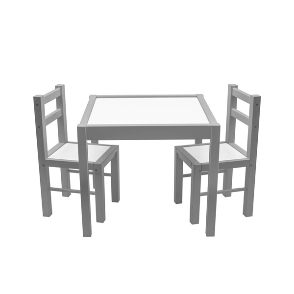 Stolik dziecięcy z 2 krzesełkami New Baby PRIMA szary