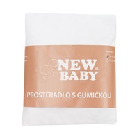 Jersey prześcieradło do łóżeczka New Baby 120x60 białe