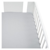 Jersey prześcieradło do łóżeczka New Baby 120x60 szare