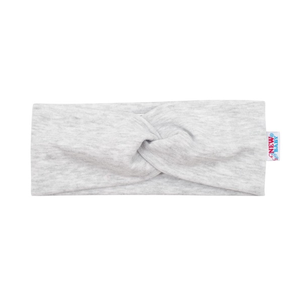 Niemowlęca opaska New Baby Style jasno szara 37 cm
