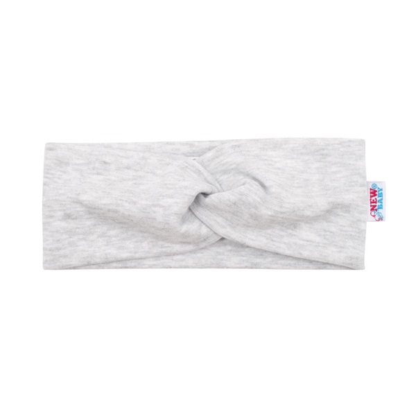 Niemowlęca opaska New Baby Style jasno szara 40,5 cm