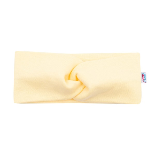 Niemowlęca opaska New Baby Style żółta 37 cm