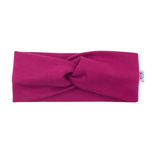 Niemowlęca opaska New Baby Style ciemno fioletowa 40,5 cm