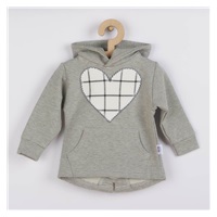 3-częściowy bawełniany komplet dziewczęcy New Baby Cool Girls szaro-biały