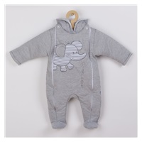 Zimowy kombinezon New Baby Winter Elephant jasno szary