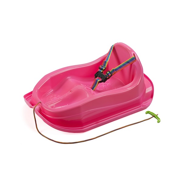 Sanki plastikowe z oparciem BAYO MINI różowe