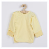 Niemowlęca koszulka z bocznym zapięciem New Baby żółta