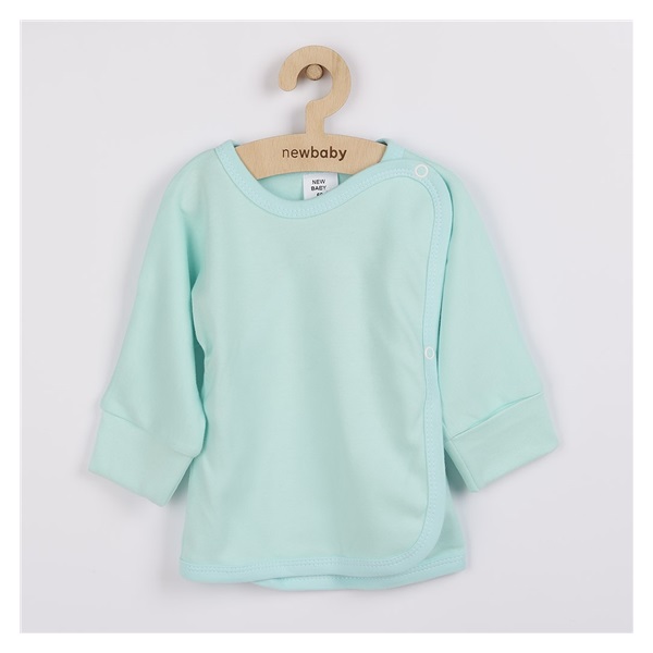 Niemowlęca koszulka z bocznym zapięciem New Baby turkusowa