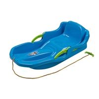 Sanki plastikowe z oparciem i hamulcami BAYO SPEED BOB niebieskie