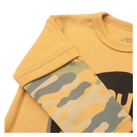 Niemowlęce body z długim rękawem New Baby With Love musztarda