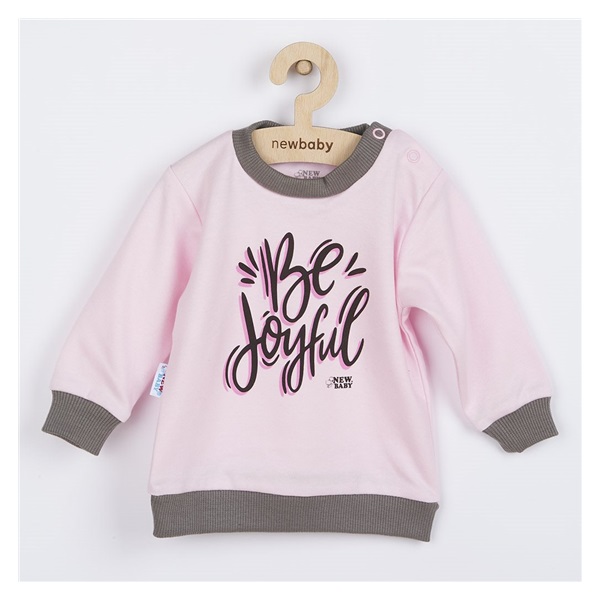 Niemowlęcy T-shirt New Baby With Love różowe