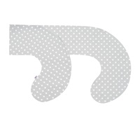 Poszewka na poduszkę do karmienia New Baby XL w kształcie C szara w kropki
