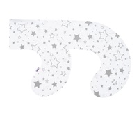 Poszewka na poduszkę do karmienia New Baby w kształcie C szare gwiazdki