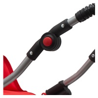 Retro wózek dla lalek 2w1 New Baby Magdalena czerwony w kropki