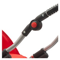 Retro wózek dla lalek 2w1 New Baby Ania czerwony z serduszkami