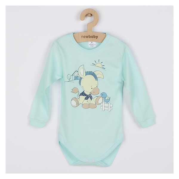 Niemowlęce body New Baby Donkey turkusowe
