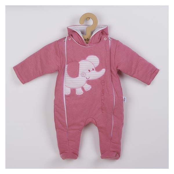 Zimowy kombinezon New Baby Winter Elephant różowy