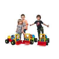 Dziecięcy jeździk pchacz koparka BAYO 74 cm niebieska