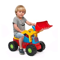 Dziecięcy jeździk pchacz koparka BAYO 74 cm niebieska