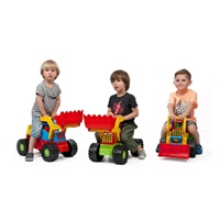 Dziecięcy jeździk pchacz koparka BAYO 74 cm zielona