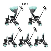 Dziecięcy rowerek trójkołowy Baby Mix 5w1 RELAX 360° niebieski