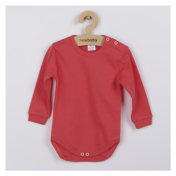 Body z długim rękawem New Baby malinowe