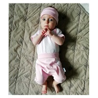 3-częściowy bawełniany zestaw na lato New Baby Perfect Summer jasno różowy